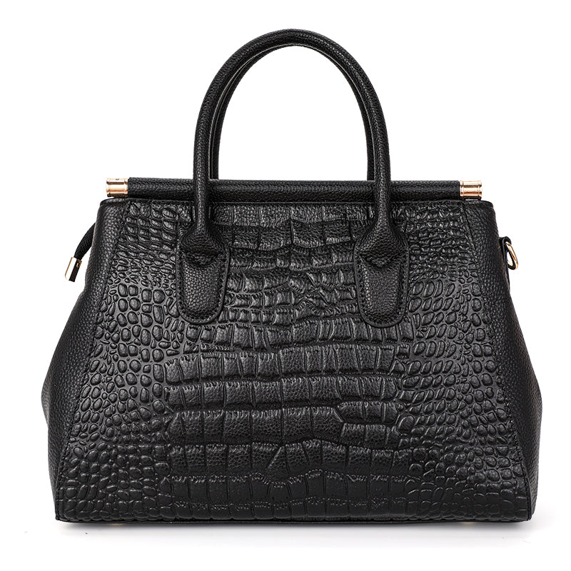 Renata Croc-Embossed Leather Handbag