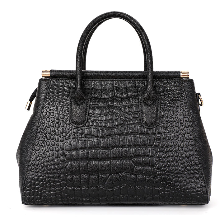 Renata Croc-Embossed Leather Handbag