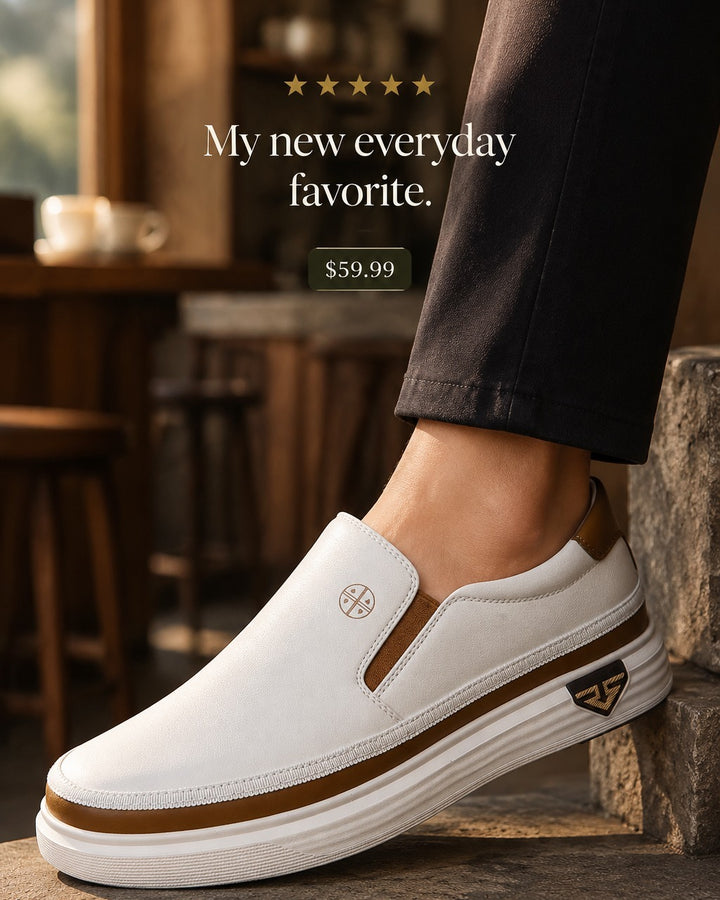 Alessio Leather Slip-Ons