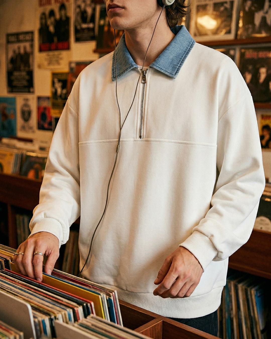 Dario Cotton-Blend Half-Zip Pullover