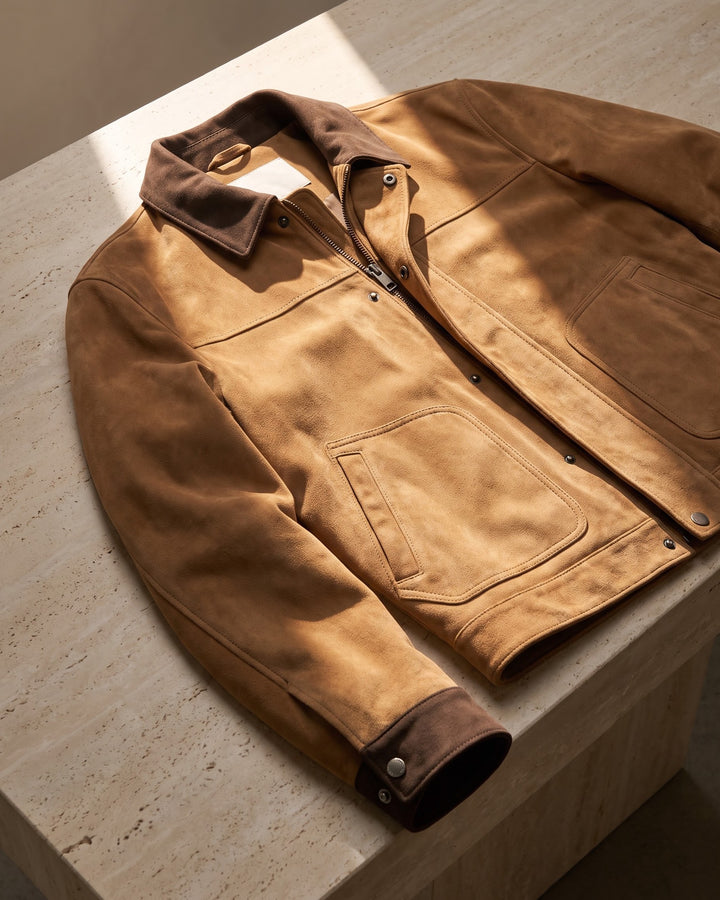 Rufino Suede-Finish Leather Jacket