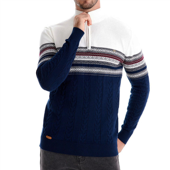 Leonardo Cotton Half-Zip Sweater