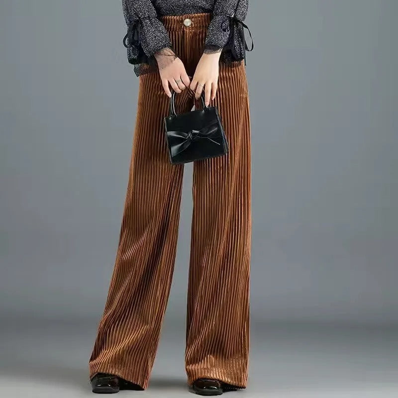 Eliana Wide-Leg Velvet Pants