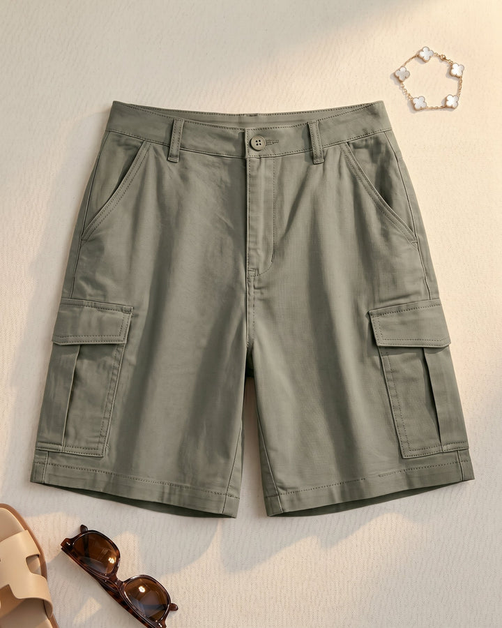 Clara Cotton Blend Cargo Shorts