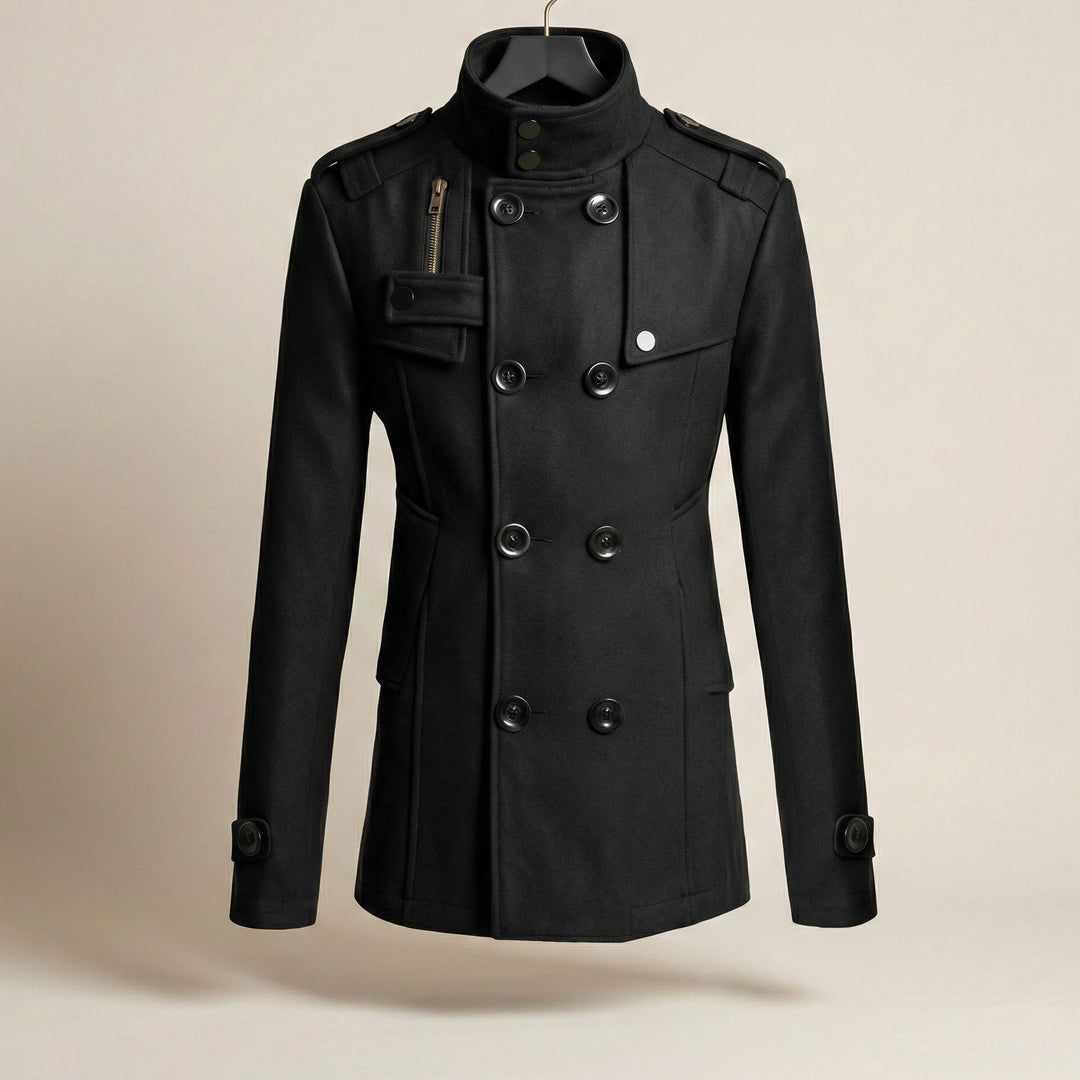 Riccardo Wool-Blend Military Coat