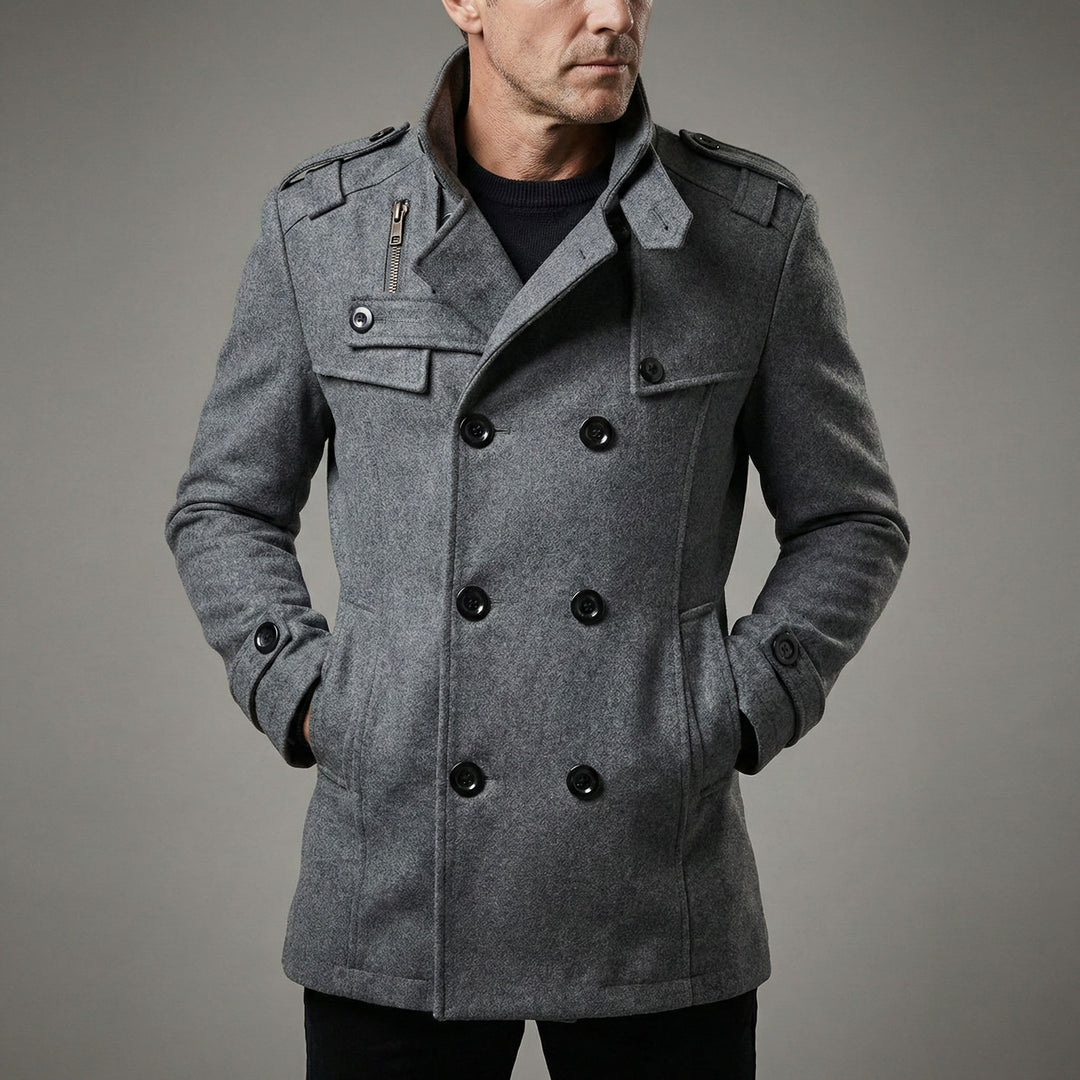 Riccardo Wool-Blend Military Coat