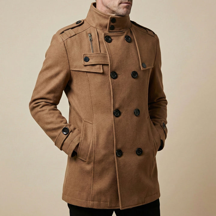 Riccardo Wool-Blend Military Coat