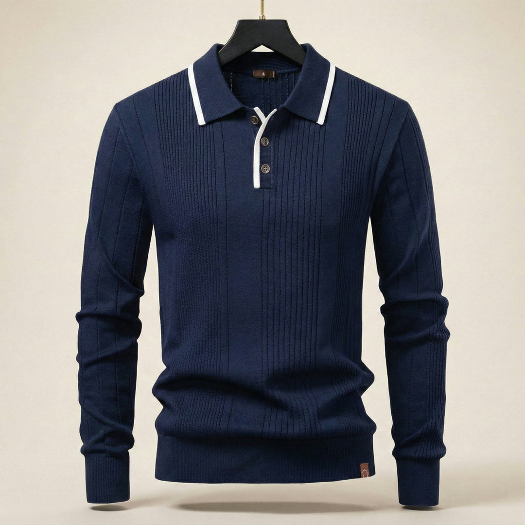 Riccardo Ribbed Knit Polo