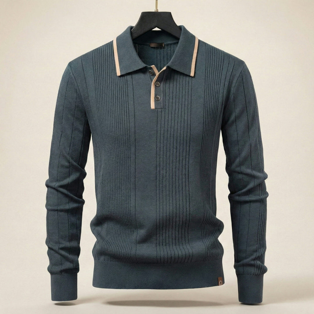 Riccardo Ribbed Knit Polo