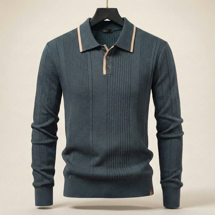 Riccardo Ribbed Knit Polo