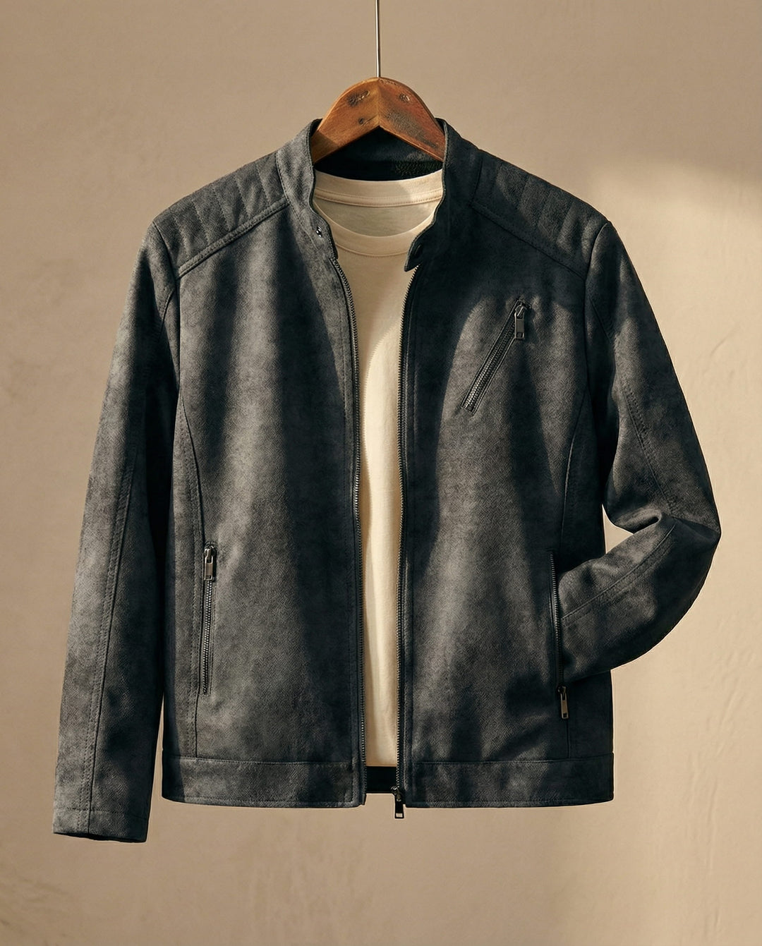 Matteo Suede-Effect Zip Jacket