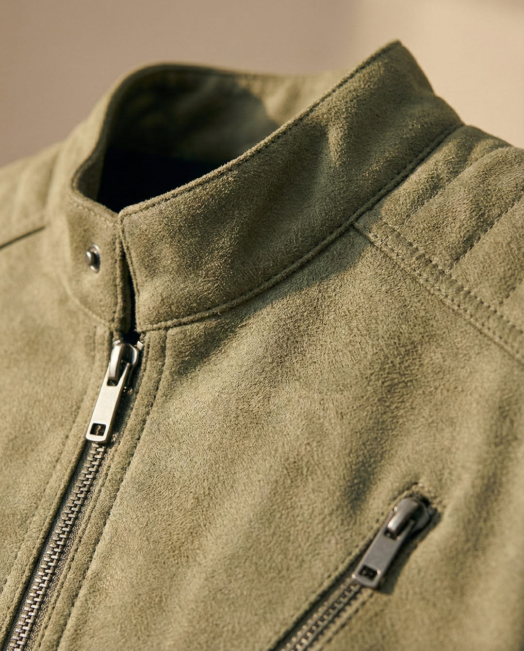 Matteo Suede-Effect Zip Jacket