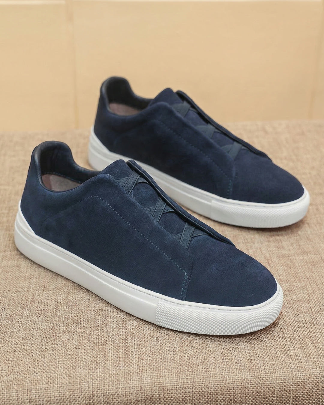 Alberto Leather Slip-On Sneakers