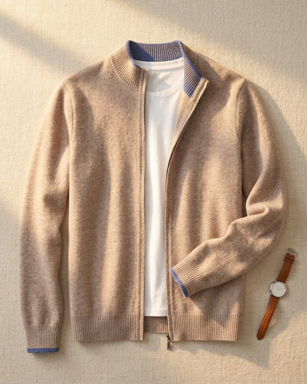Valerio Wool Zip Cardigan