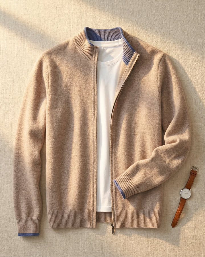 Valerio Wool Zip Cardigan