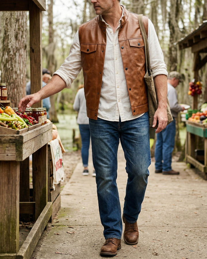 Ricardo Leather Vest