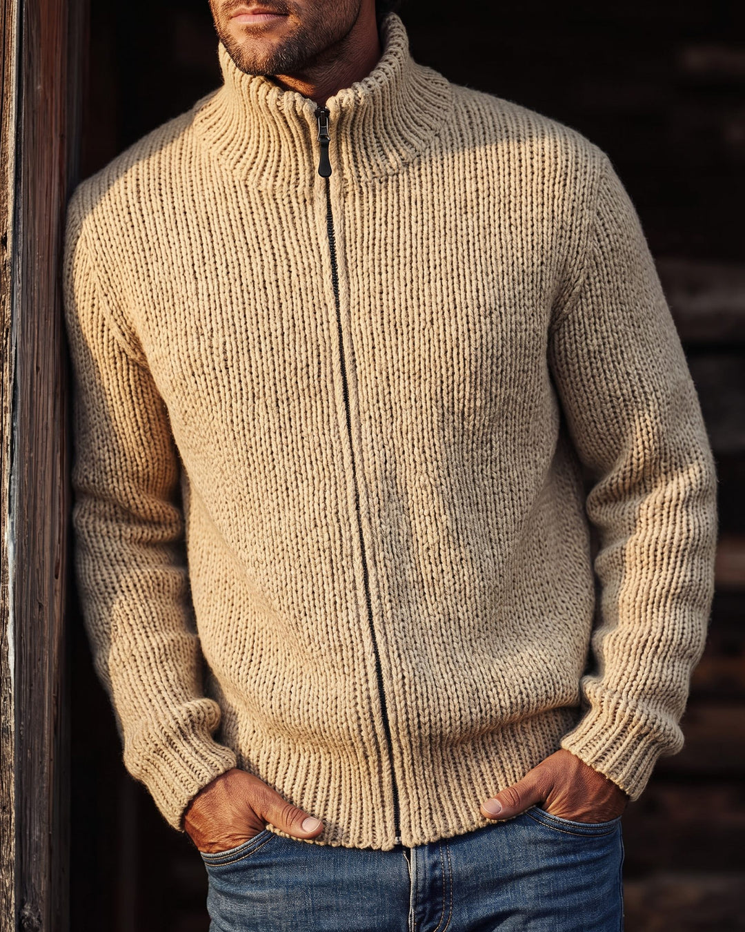 Dante Cotton-Blend Zip Cardigan