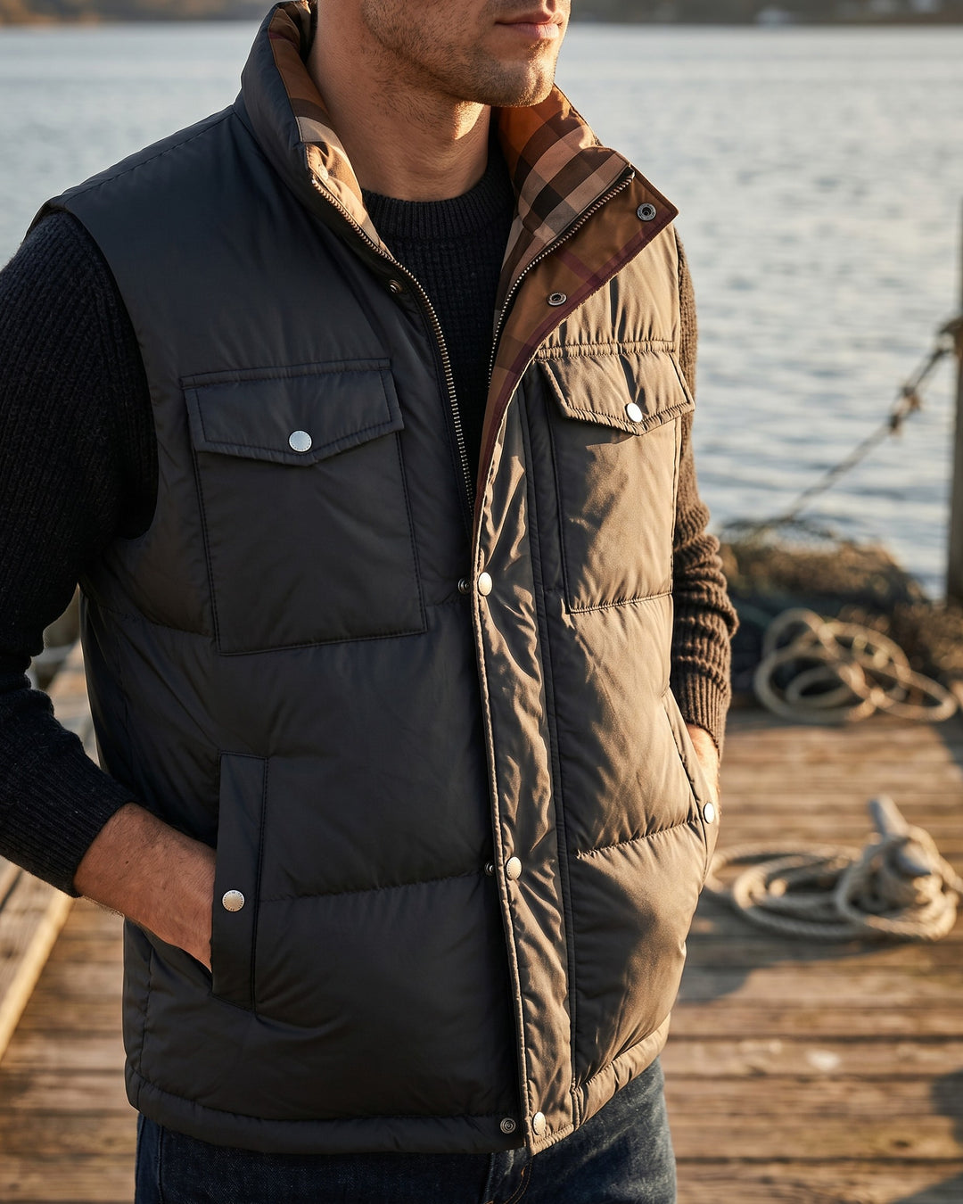 Franco Chenille Blend Quilted Vest