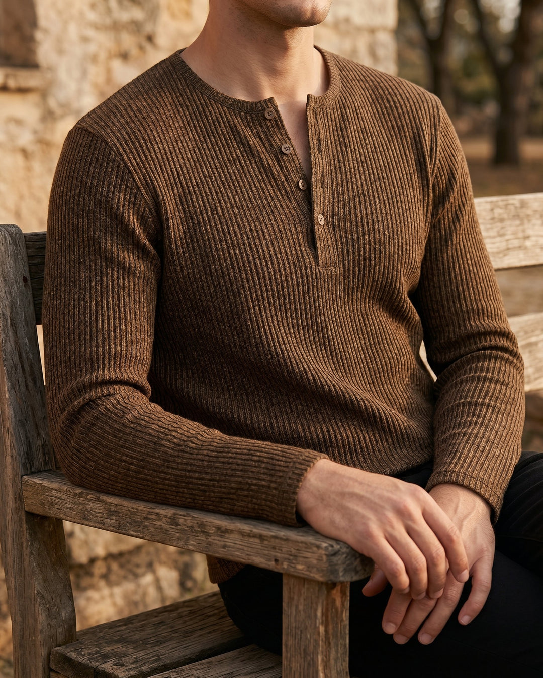 Bernardo Ribbed Henley