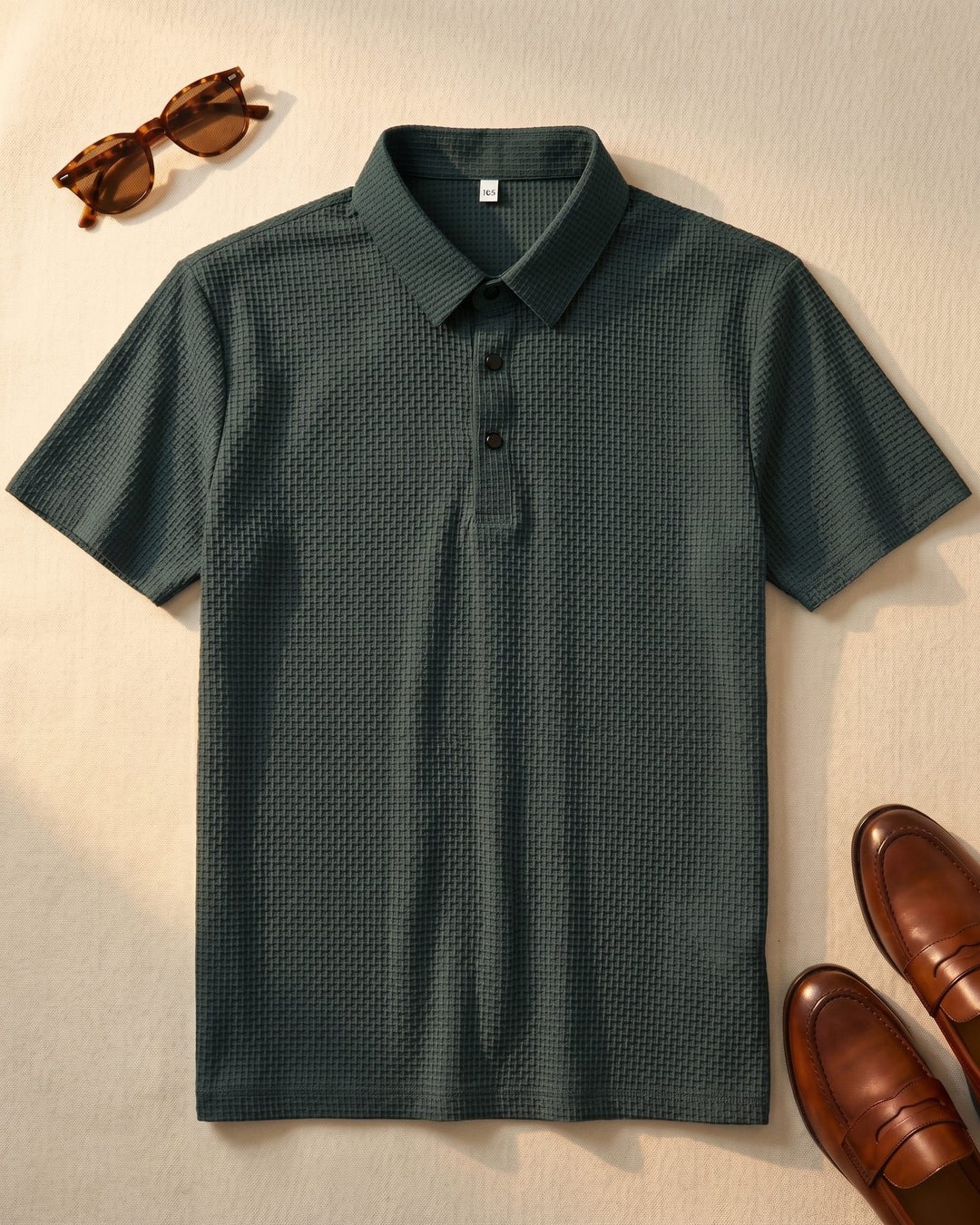 Emilio Cotton-Blend Textured Polo