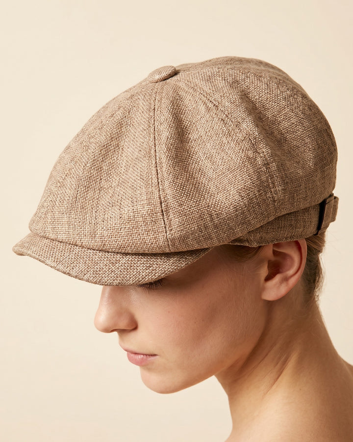 Virgilio Textured Woven Newsboy Cap