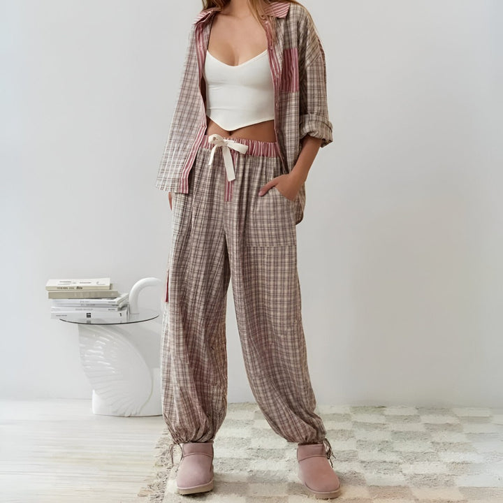 Chiara Relaxed Plaid Pyjama Set