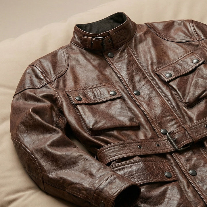 Giancarlo Leather Field Jacket