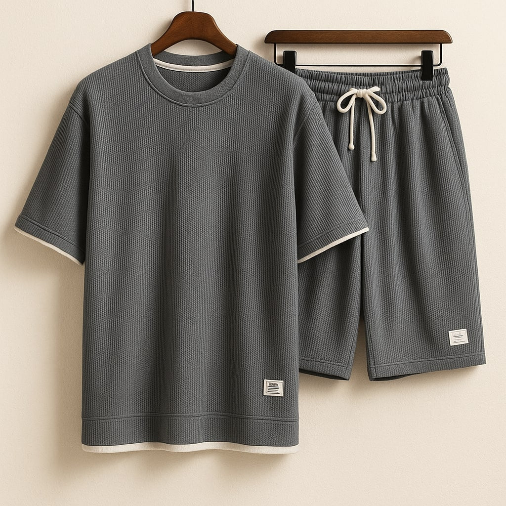 Luca Waffle‑Knit Lounge Set