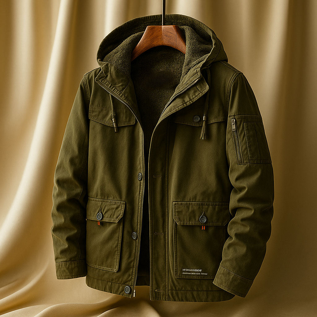 Nikos Cotton Hooded Field Jacket