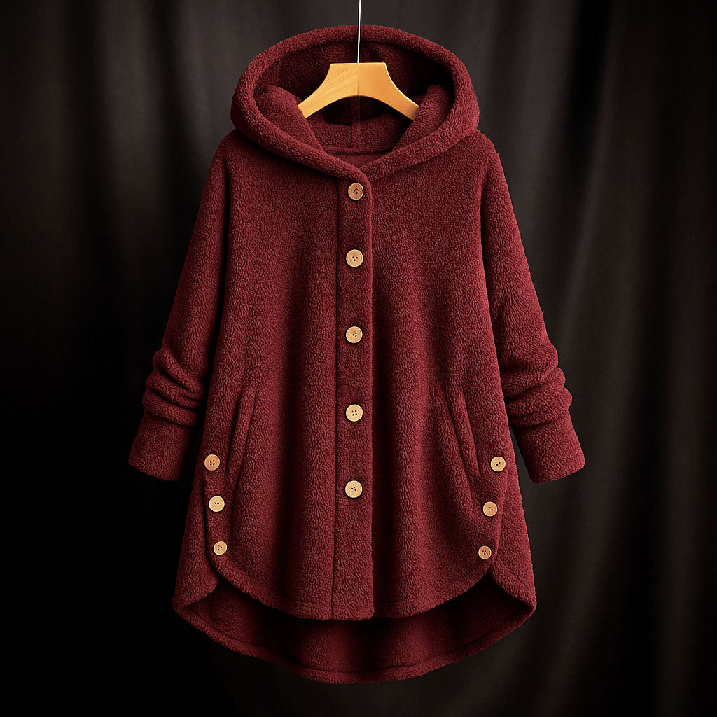 Elena Hooded Fleece Coat