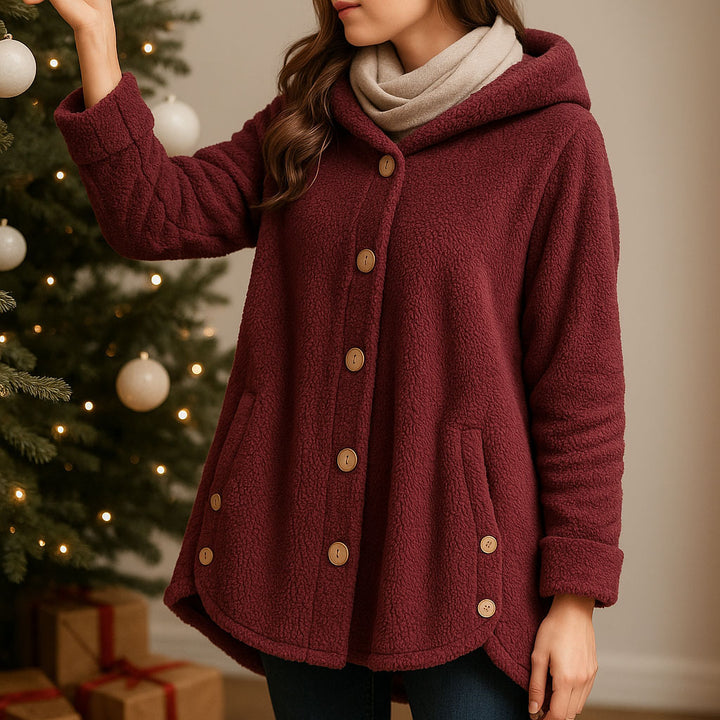 Elena Hooded Fleece Coat