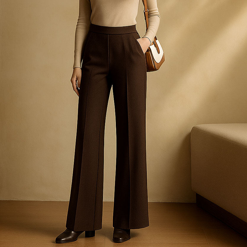 Alessia Wool Wide-Leg Trousers