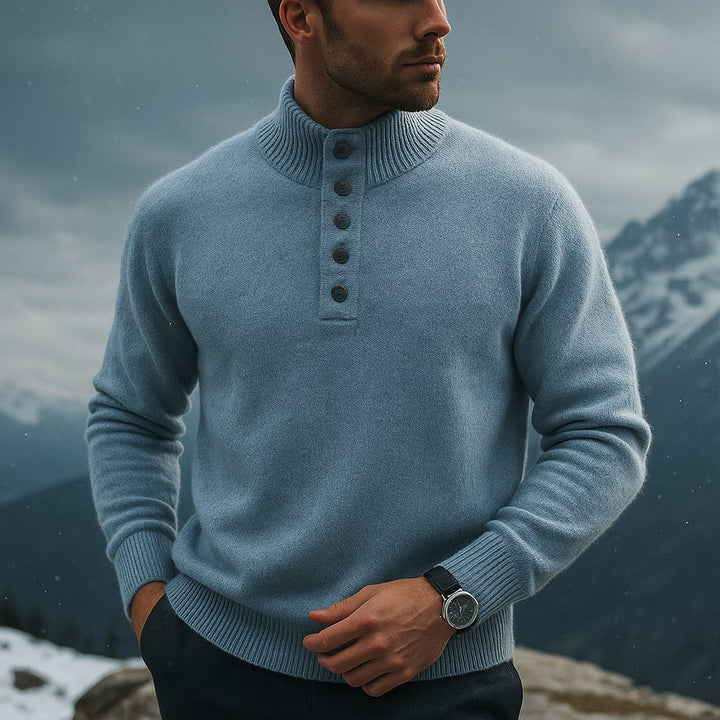 Sebastian Wool Button Sweater