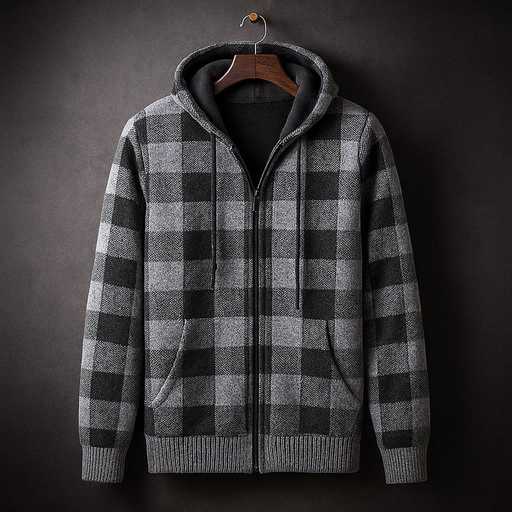 Dario Checked Zip Hoodie