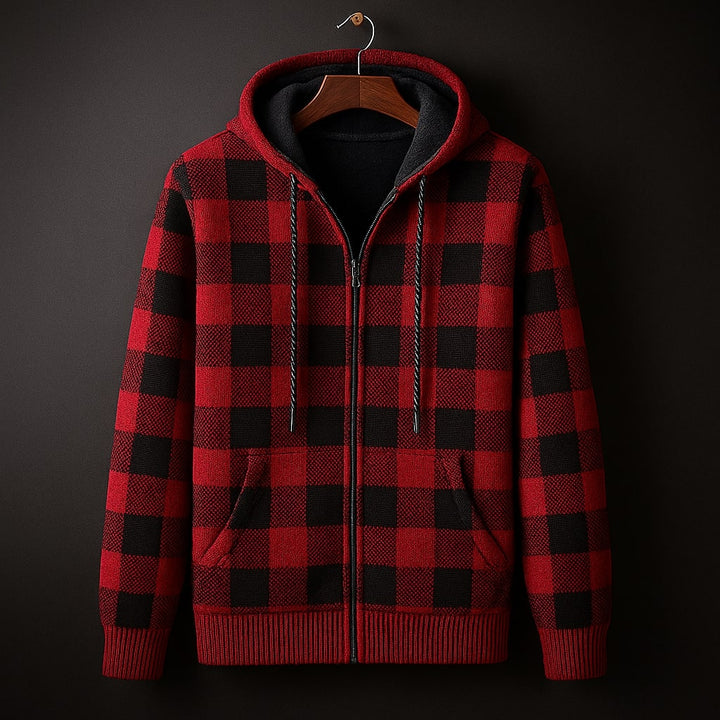 Dario Checked Zip Hoodie