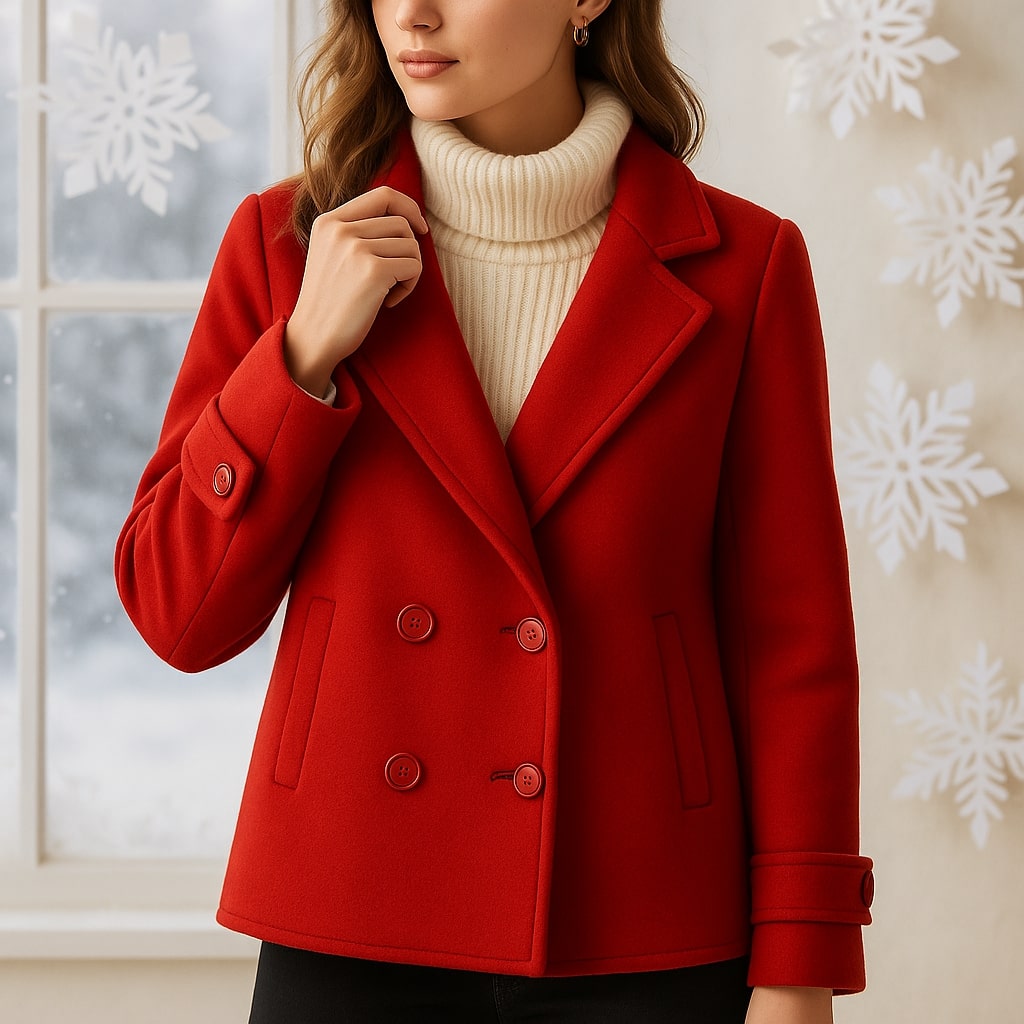 Valentina Wool Peacoat
