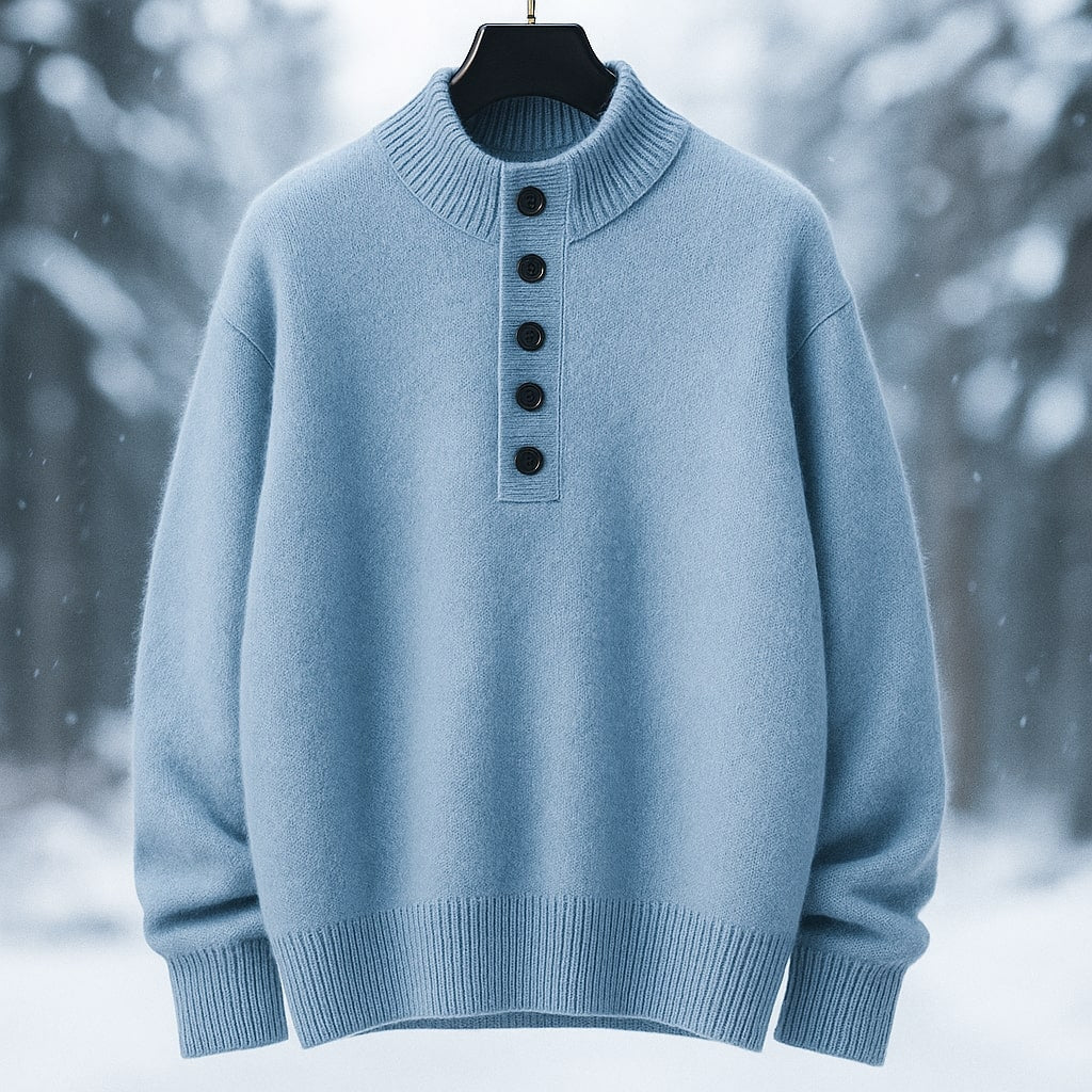 Sebastian Wool Button Sweater