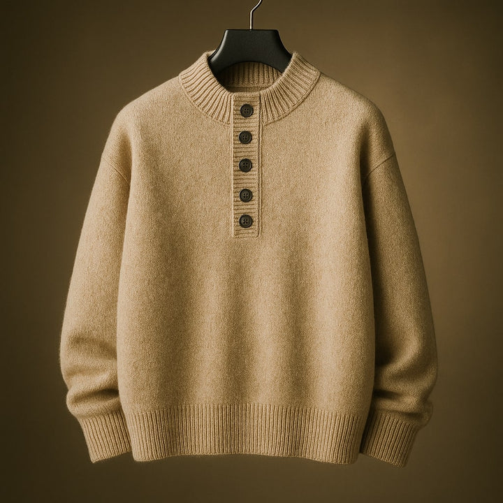 Sebastian Wool Button Sweater