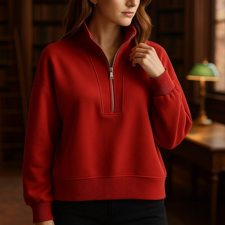 Lara Cropped Half-Zip