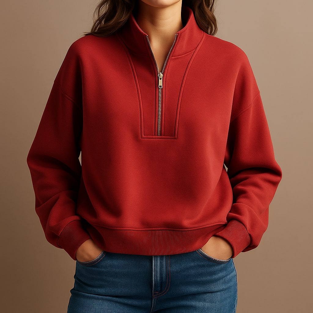 Lara Cropped Half-Zip