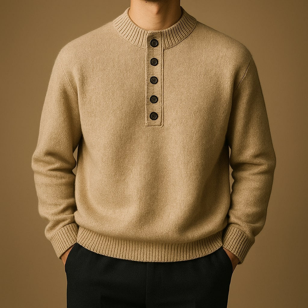 Sebastian Wool Button Sweater