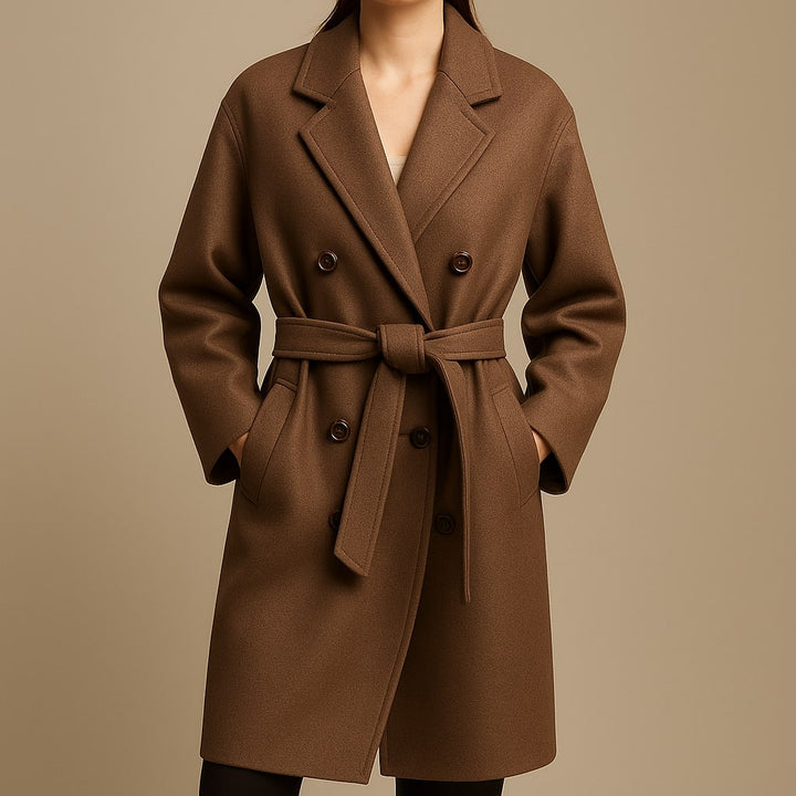 Alessandra Wool Belted Coat