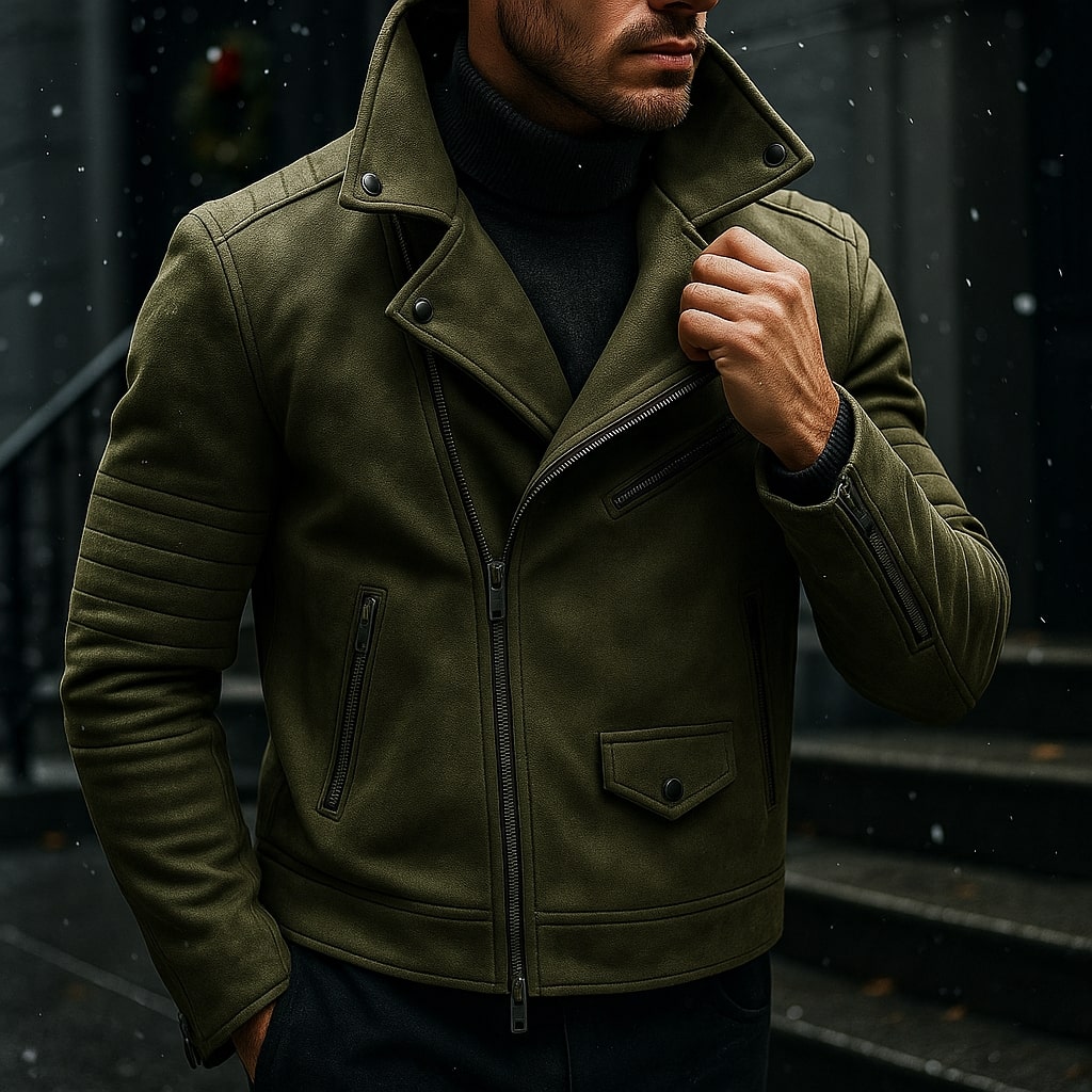 Alessio Leather Biker Jacket