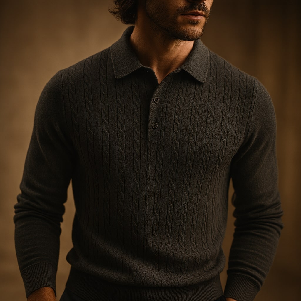 Dario Knit Polo Sweater