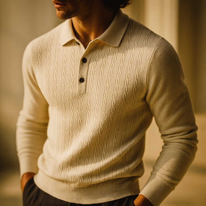 Dario Knit Polo Sweater