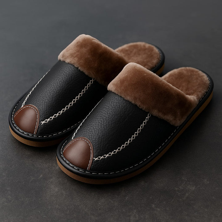 Fabian Leather House Slippers