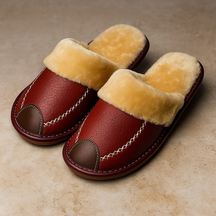 Fabian Leather House Slippers