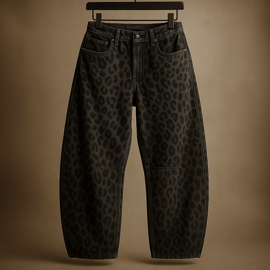 Bianca Printed Denim Trousers