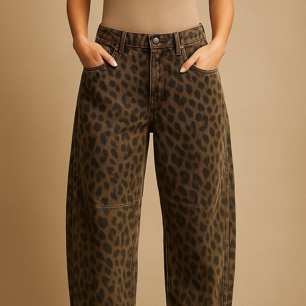 Bianca Printed Denim Trousers