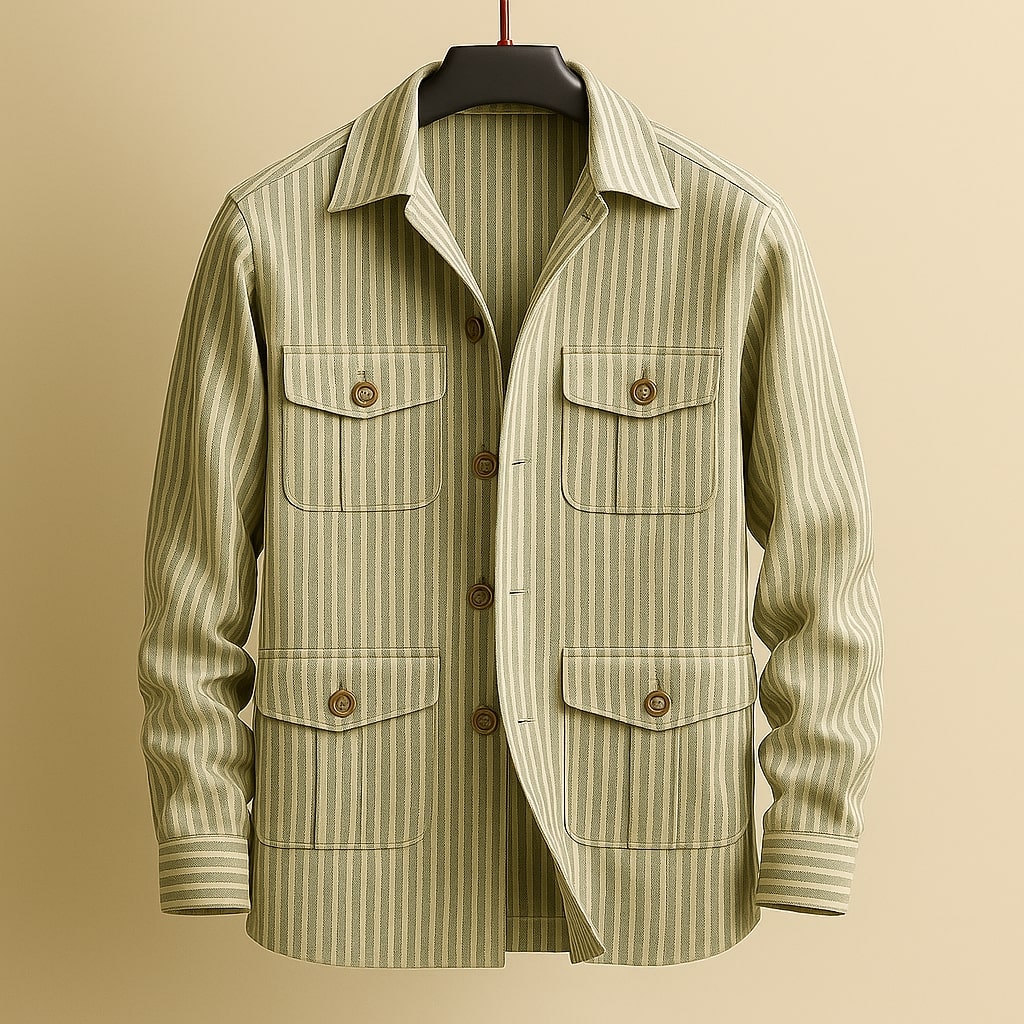 Sandro Striped Utility Overshirt